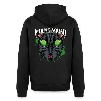 Mouse Squad | Wildlife Poisonous rat rodent gift - Unisex Premium Organic Zip Hoodie - black - Back - Nico (187cm)