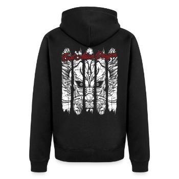 Dragon chinois - Veste à capuche bio Premium Unisexe - noir - Dos - Nico (187cm)