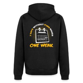 Jeu de mots - Veste à capuche bio Premium Unisexe - noir - Dos - Nico (187cm)