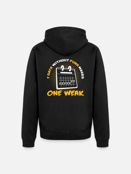 pun - Unisex Premium Organic Zip Hoodie - black