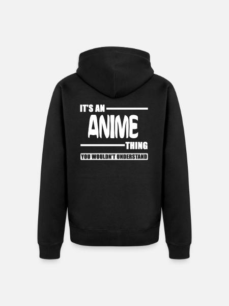 Anime Manga - Unisex Premium Organic Zip Hoodie - black
