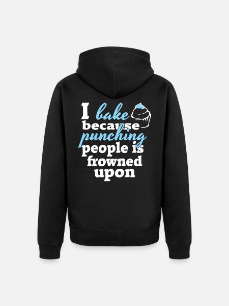Bäcker backen - Unisex Premium Bio Zip Hoodie - Schwarz