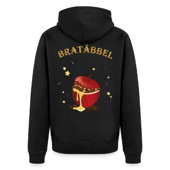 Pomme rôtie - saxon - Veste à capuche bio Premium Unisexe - noir - Dos - Nico (187cm)