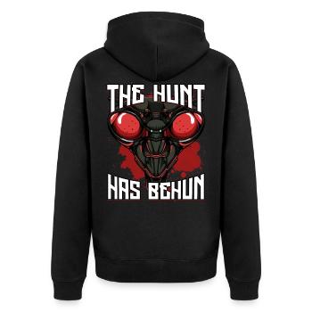 Mantis Raubtier | Gottesanbeterin Insekt Geschenk - Unisex Premium Bio Zip Hoodie - Schwarz - Hinten - Nico (187cm)