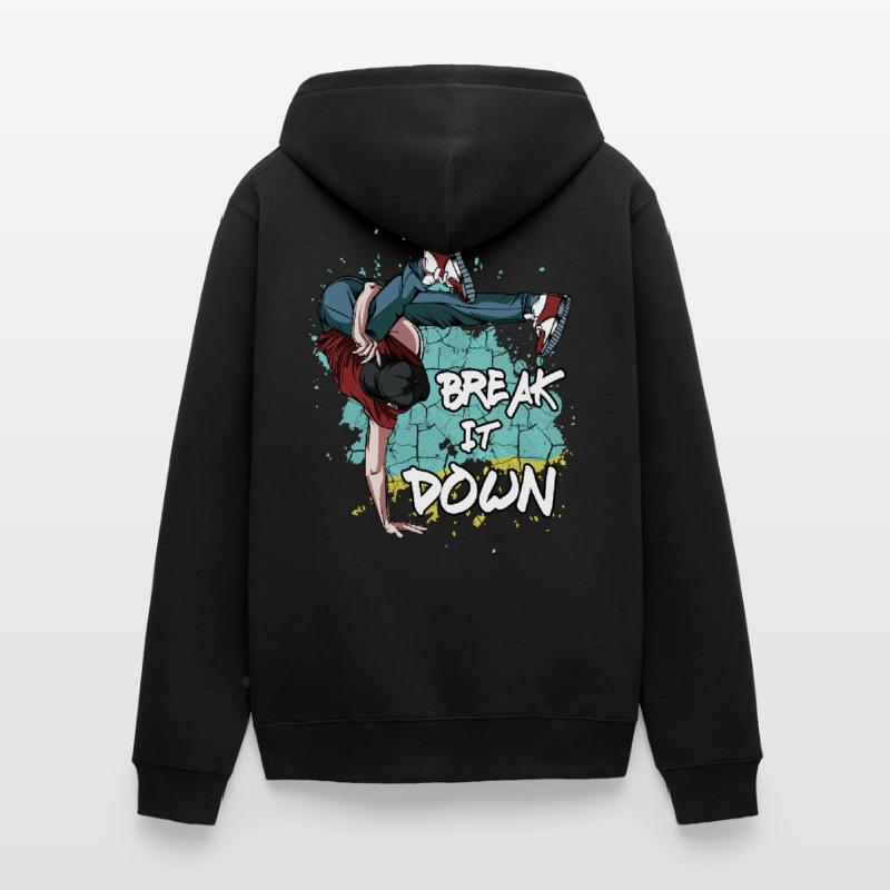 Breakdance Break It Down | Breakdancing Gift Unisex Premium Organic Zip Hoodie