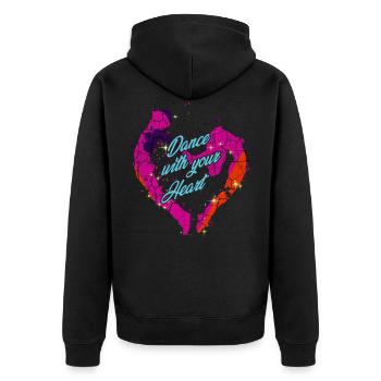 Dance With Your Heart | Dance couple dancing gift - Unisex Premium Organic Zip Hoodie - black - Back - Nico (187cm)