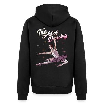 Ballet Tänzerin | Ballerina Tanz Geschenkidee - Unisex Premium Bio Zip Hoodie - Schwarz - Hinten - Nico (187cm)