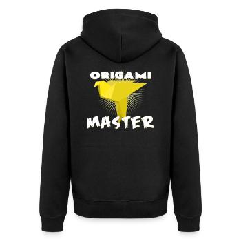 origami - Veste à capuche bio Premium Unisexe - noir - Dos - Nico (187cm)