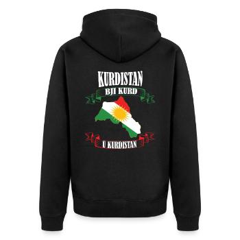 Kurdistan T-shirt - Veste à capuche bio Premium Unisexe - noir - Dos - Nico (187cm)
