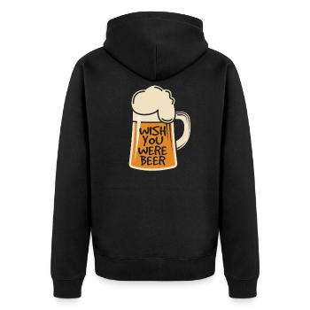 bière - Veste à capuche bio Premium Unisexe - noir - Dos - Nico (187cm)