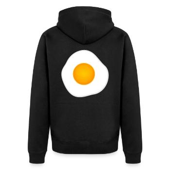 Œuf au plat le matin. - Veste à capuche bio Premium Unisexe - noir - Dos - Nico (187cm)