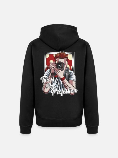taking photos - Unisex Premium Organic Zip Hoodie - black