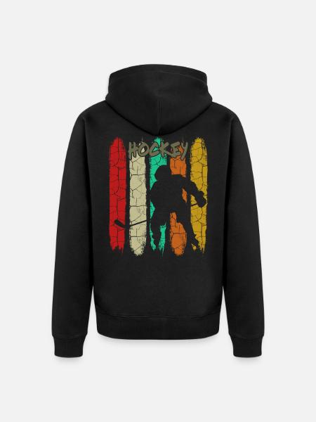 Eishockey - Unisex Premium Bio Zip Hoodie - Schwarz