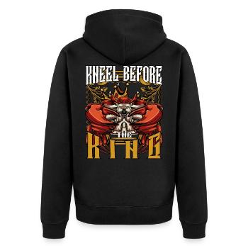 Königskrabbe | Krebstier Meerestier Ozean Geschenk - Unisex Premium Bio Zip Hoodie - Schwarz - Hinten - Nico (187cm)
