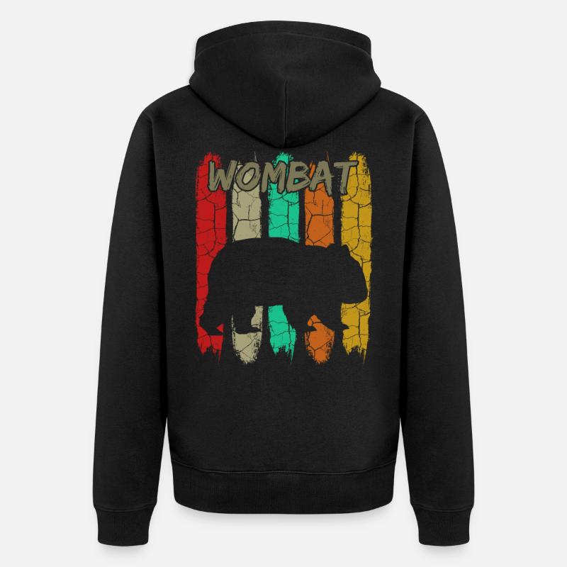 wombat - Veste à capuche bio Premium Unisexe - noir