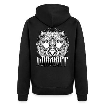 Wombat cool | Lunettes de soleil cadeau animalier - Veste à capuche bio Premium Unisexe - noir - Dos - Nico (187cm)