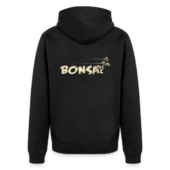 bonsaïs - Veste à capuche bio Premium Unisexe - noir - Dos - Nico (187cm)