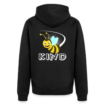 Anti-Bullying - Unisex Premium Organic Zip Hoodie - black - Back - Nico (187cm)