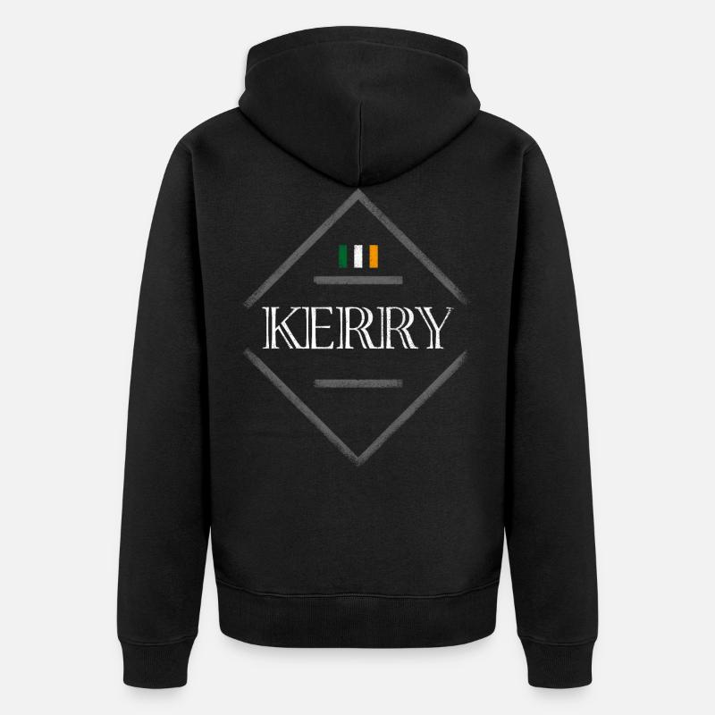 Kerry - Unisex Premium Organic Zip Hoodie - black