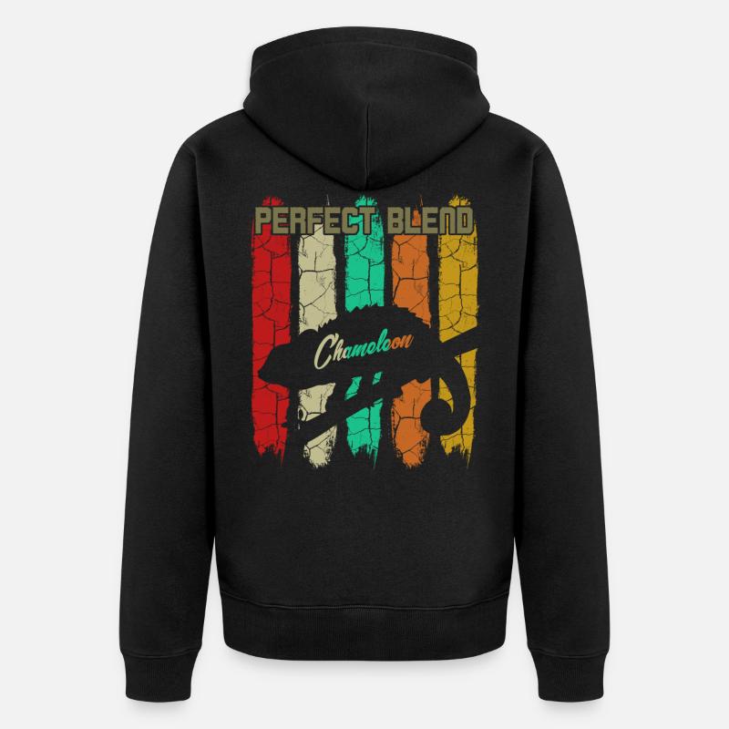 caméléon - Veste à capuche bio Premium Unisexe - noir