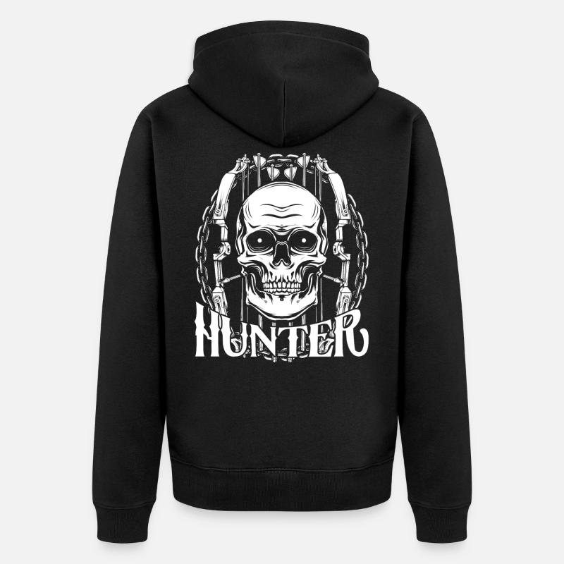 Bogenschütze - Unisex Premium Bio Zip Hoodie - Schwarz