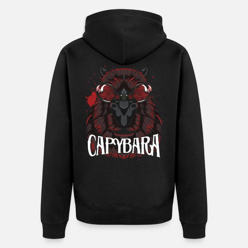 Capybara - Veste à capuche bio Premium Unisexe - noir