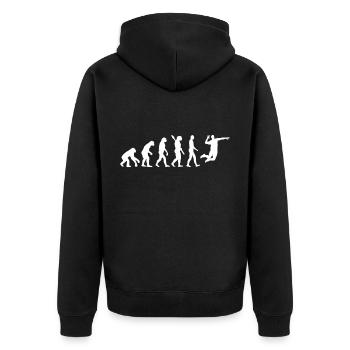 Evolution Volleyball Joueur Handball - Veste à capuche bio Premium Unisexe - noir - Dos - Nico (187cm)
