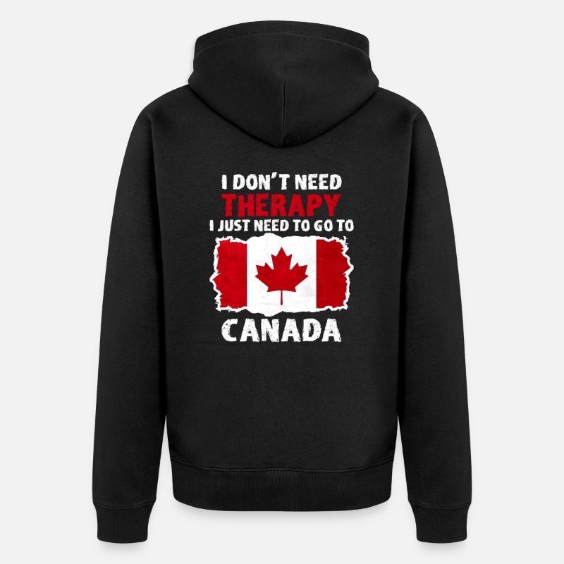 Kanada Canada Geschenk Geschenkidee lustig - Unisex Premium Bio Zip Hoodie - Schwarz