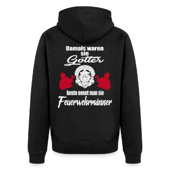 Pompier - Veste à capuche bio Premium Unisexe - noir - Dos - Nico (187cm)