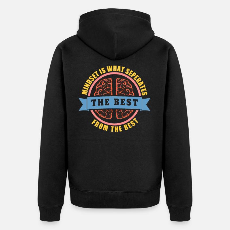 Mindset - Unisex Premium Bio Zip Hoodie - Schwarz