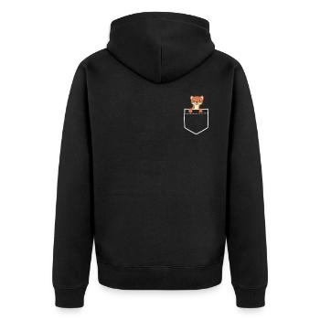 putois - Veste à capuche bio Premium Unisexe - noir - Dos - Nico (187cm)