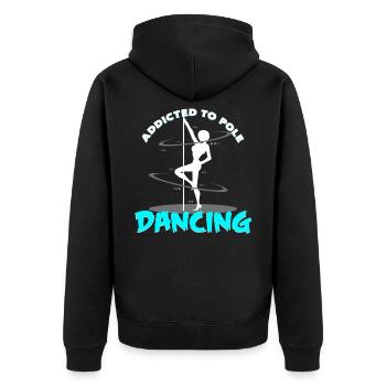Pole Dance - Unisex Premium Bio Zip Hoodie - Schwarz - Hinten - Nico (187cm)