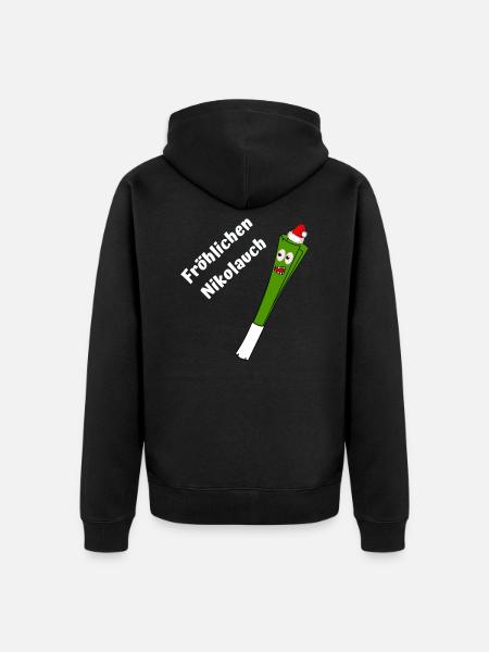 Fröhlichen Nikolauch - Unisex Premium Bio Zip Hoodie - Schwarz