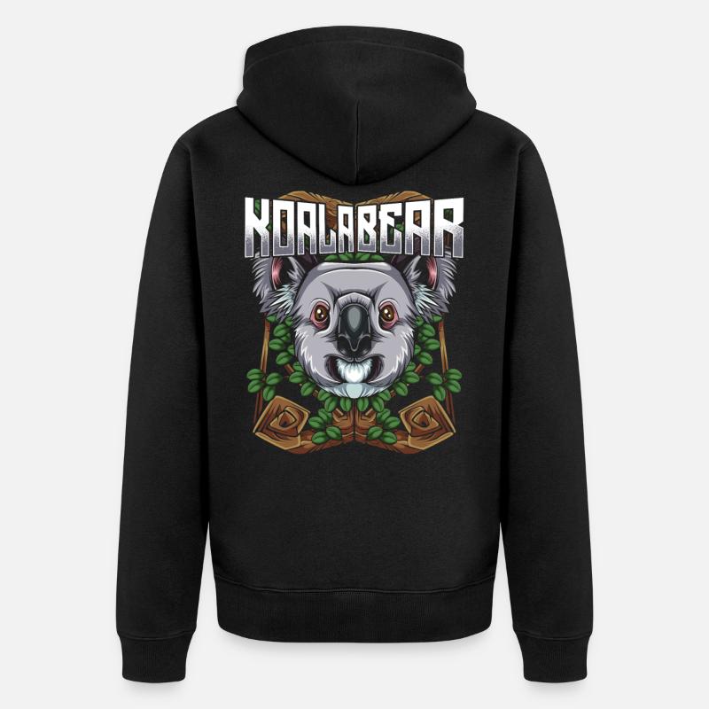 koala - Veste à capuche bio Premium Unisexe - noir