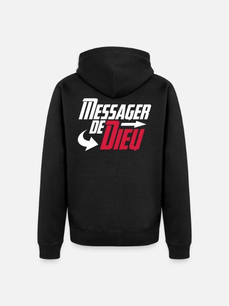 Messenger of God - Unisex Premium Organic Zip Hoodie - black