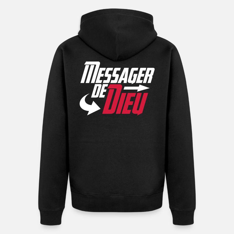 Messager de Dieu - Veste à capuche bio Premium Unisexe - noir
