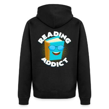 Addict de lecture | Livres lus Bookaholic Gift - Veste à capuche bio Premium Unisexe - noir - Dos - Nico (187cm)