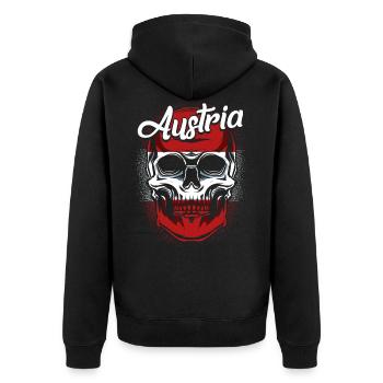 Autriche - Veste à capuche bio Premium Unisexe - noir - Dos - Nico (187cm)