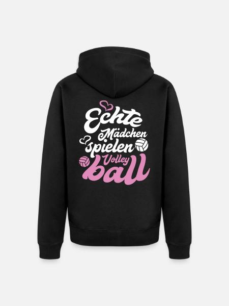 volleyball - Unisex Premium Organic Zip Hoodie - black