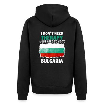 Bulgarie - Veste à capuche bio Premium Unisexe - noir - Dos - Nico (187cm)