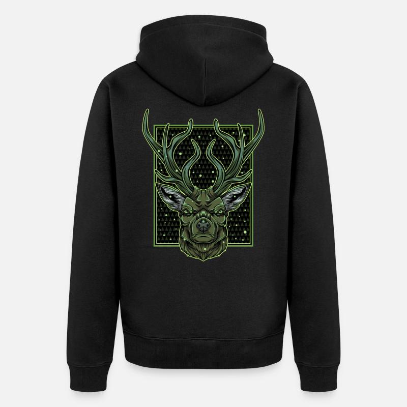 Bois de cerf - Veste à capuche bio Premium Unisexe - noir