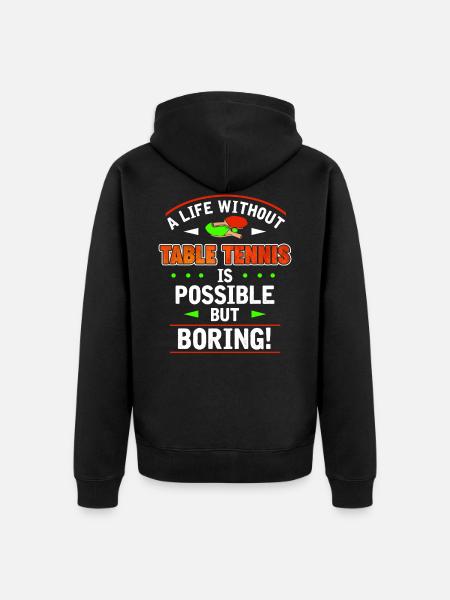table tennis - Unisex Premium Organic Zip Hoodie - black