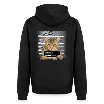 chat - Veste à capuche bio Premium Unisexe - noir - Dos - Nico (187cm)