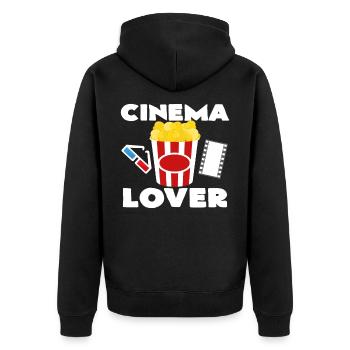cinéma - Veste à capuche bio Premium Unisexe - noir - Dos - Nico (187cm)