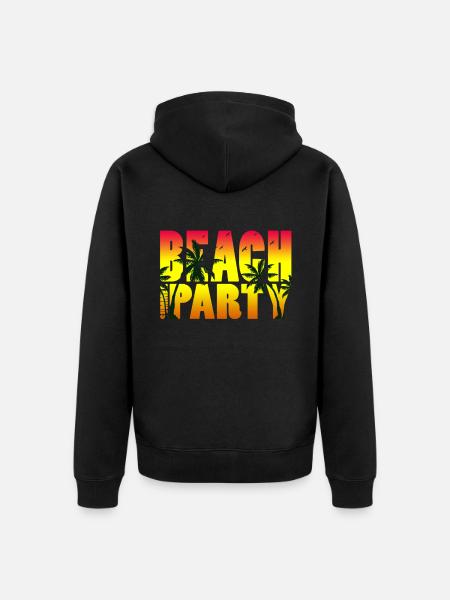 Beach - Unisex Premium Organic Zip Hoodie - black