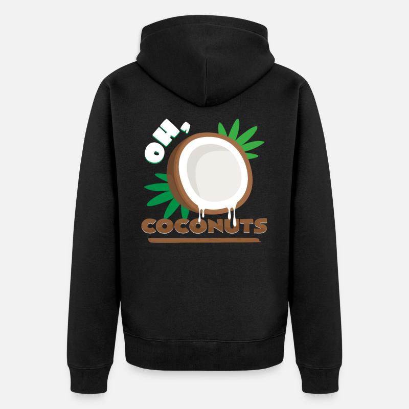 noix de coco - Veste à capuche bio Premium Unisexe - noir