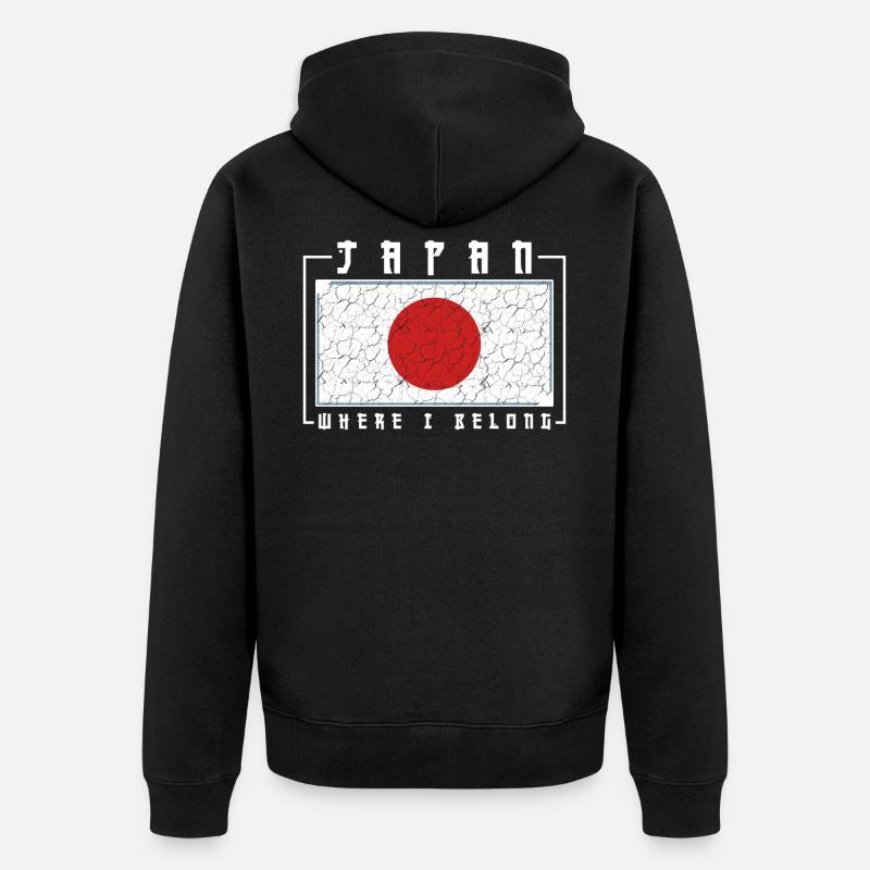 Japon - Veste à capuche bio Premium Unisexe - noir