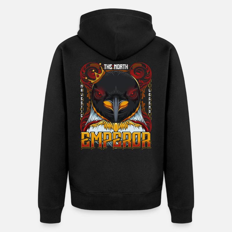 pingouins - Veste à capuche bio Premium Unisexe - noir