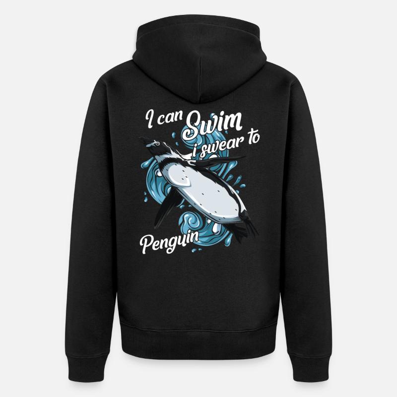 pingouins - Veste à capuche bio Premium Unisexe - noir