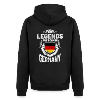 Allemagne - Veste à capuche bio Premium Unisexe - noir - Dos - Nico (187cm)